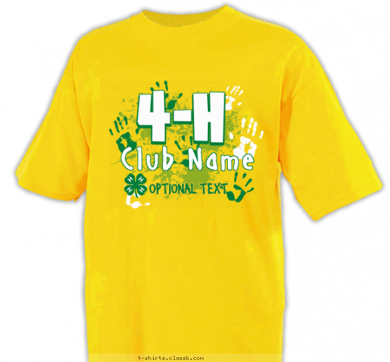 4-h-club t-shirt design with 2 ink colors - #SP6732