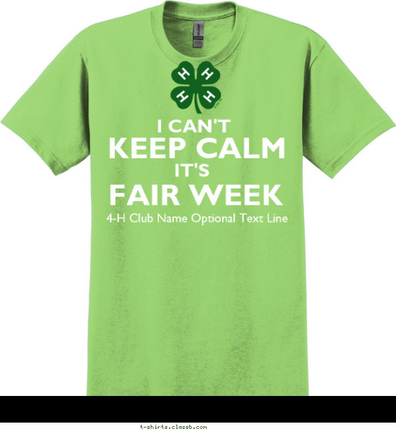 4-h-club t-shirt design with 2 ink colors - #SP6737