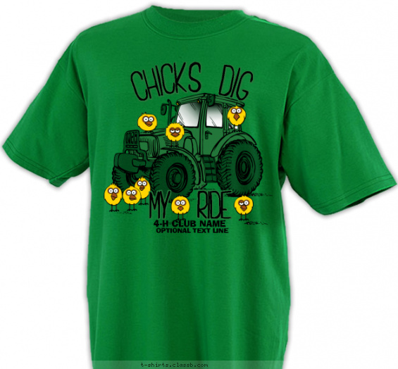 4-h-club t-shirt design with 4 ink colors - #SP6741