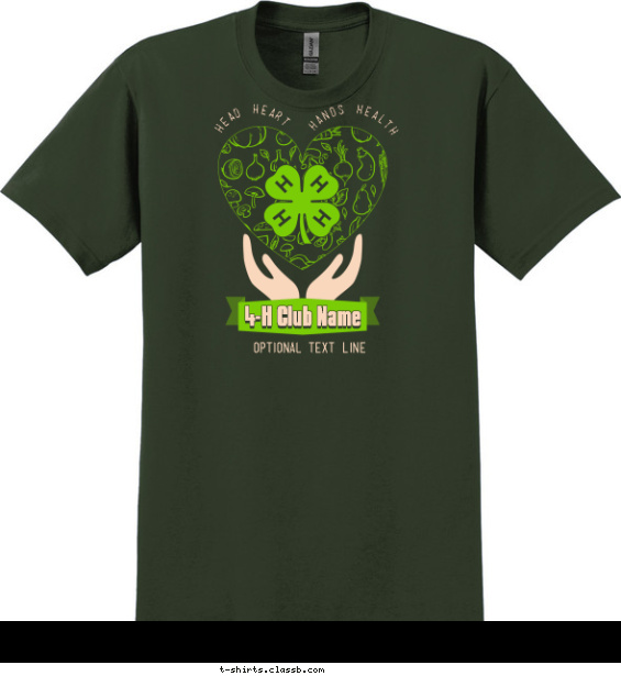 4-h-club t-shirt design with 2 ink colors - #SP6745