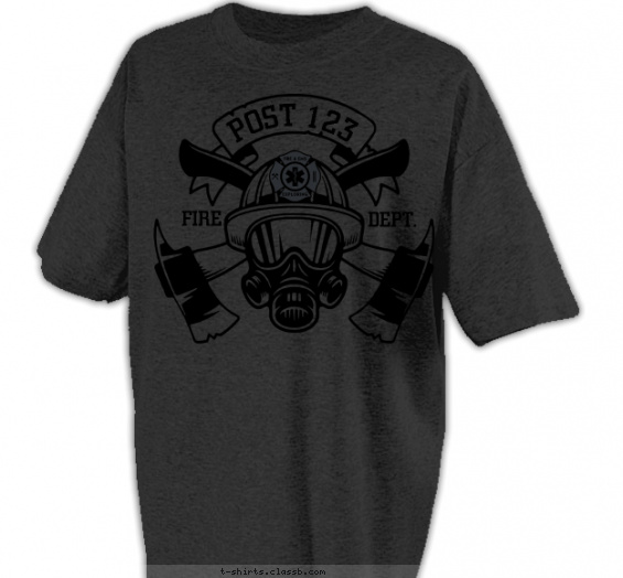 fire-rescue-explorers t-shirt design with 1 ink color - #SP6769