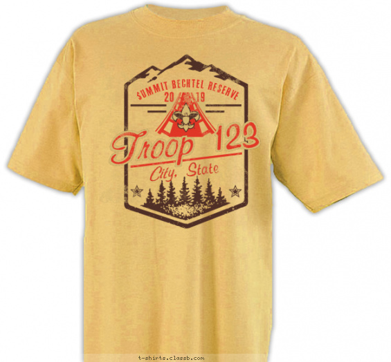 summit-bechtel t-shirt design with 2 ink colors - #SP6849