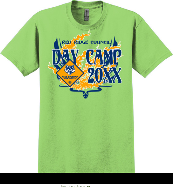 cub-scout-outdoor-adventure-themed-camp t-shirt design with 3 ink colors - #SP6978