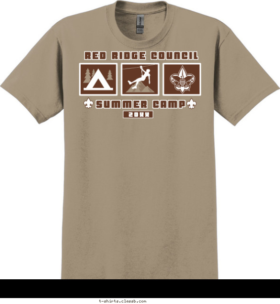 boy-scout-outdoor-adventure-themed-camp t-shirt design with 2 ink colors - #SP6979
