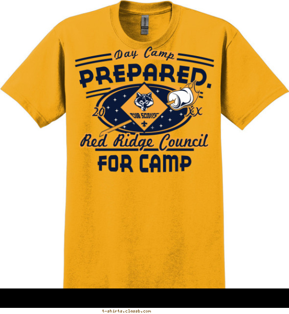 cub-scout-outdoor-adventure-themed-camp t-shirt design with 2 ink colors - #SP6983