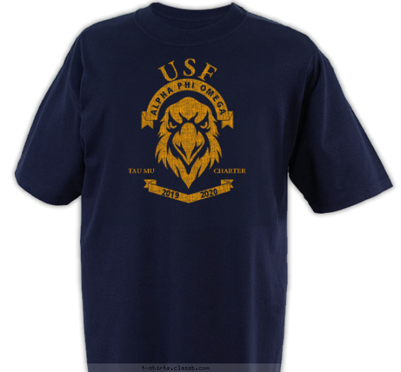 alpha-phi-omega t-shirt design with 1 ink color - #SP7191