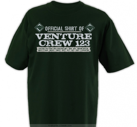 venturing-crew t-shirt design with 1 ink color - #SP7217
