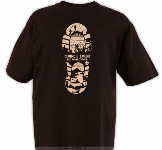 boy-scout-outdoor-adventure-themed-camp t-shirt design with 1 ink color - #SP7307