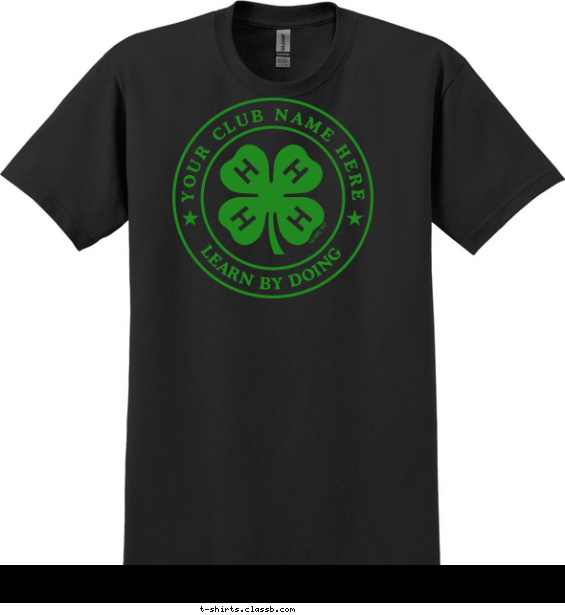 4-h-club t-shirt design with 1 ink color - #SP7549