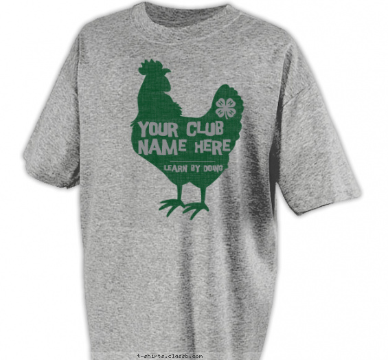 4-h-club t-shirt design with 1 ink color - #SP7550