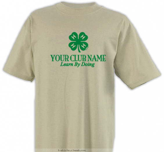 4-h-club t-shirt design with 1 ink color - #SP7557