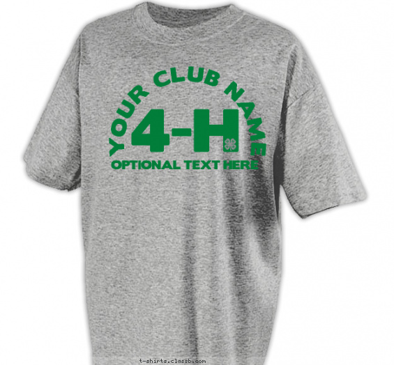 4-h-club t-shirt design with 1 ink color - #SP7559