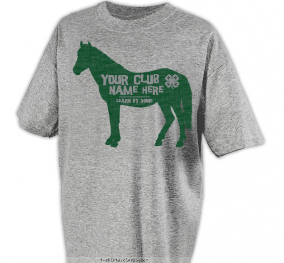 4-h-horse-clubs t-shirt design with 1 ink color - #SP7566