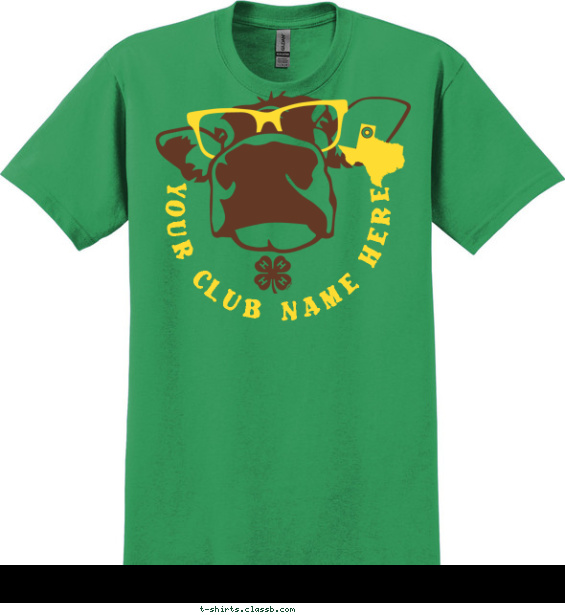 4-h-club t-shirt design with 2 ink colors - #SP7590