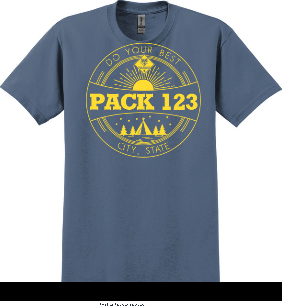 pack t-shirt design with 1 ink color - #SP7596