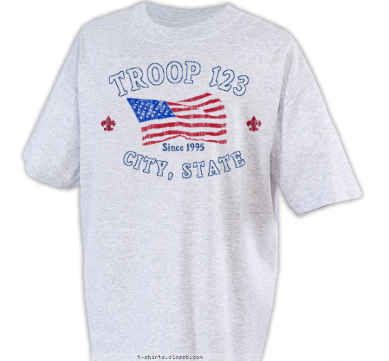 scout-bsa-troop-girl t-shirt design with 2 ink colors - #SP8006