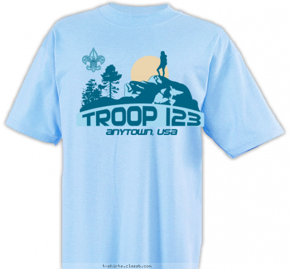 scout-bsa-troop-girl t-shirt design with 2 ink colors - #SP8117