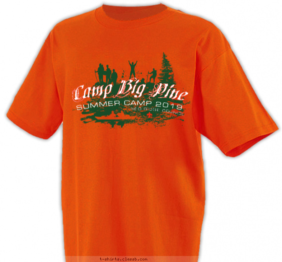 summer-camp t-shirt design with 3 ink colors - #SP845