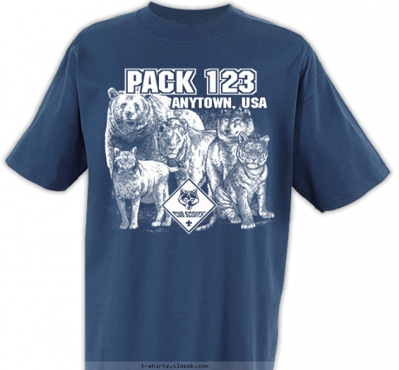 pack t-shirt design with 1 ink color - #SP8536