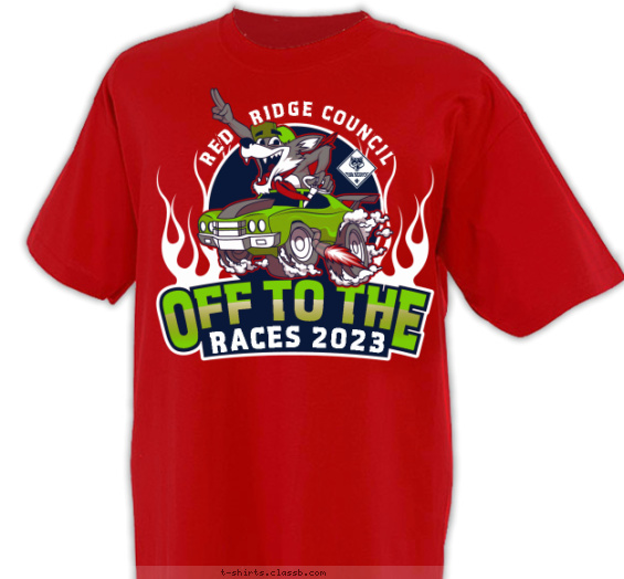 scout-off-to-the-races-camp t-shirt design with 4 ink colors - #SP8614