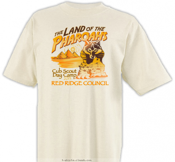 cub-scout-egypt-themed-camp t-shirt design with 3 ink colors - #SP863