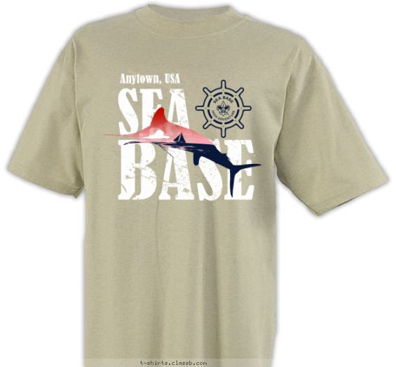 florida-sea-base t-shirt design with 4 ink colors - #SP8641