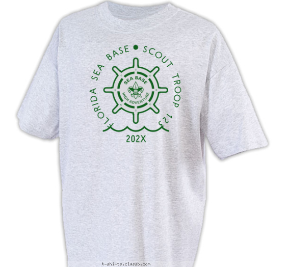 florida-sea-base t-shirt design with 1 ink color - #SP8643