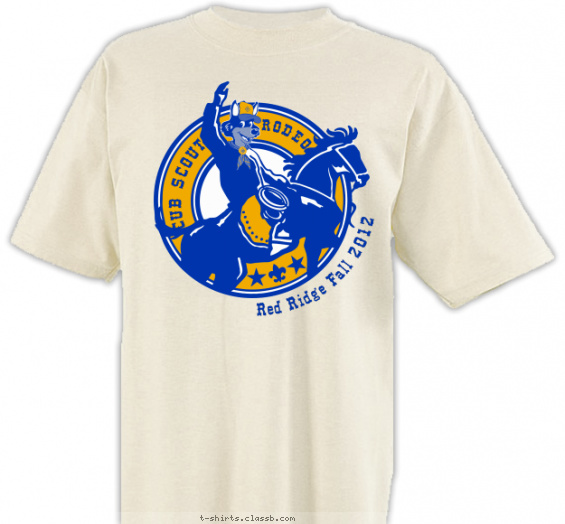 cub-scout-western-themed-camp t-shirt design with 3 ink colors - #SP872