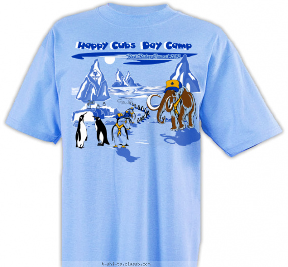 cub-scout-winter-themed-camp t-shirt design with 5 ink colors - #SP875
