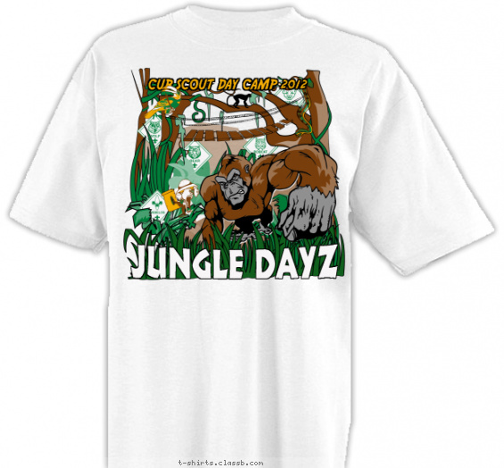 cub-scout-safari-themed-camp t-shirt design with 4 ink colors - #SP877