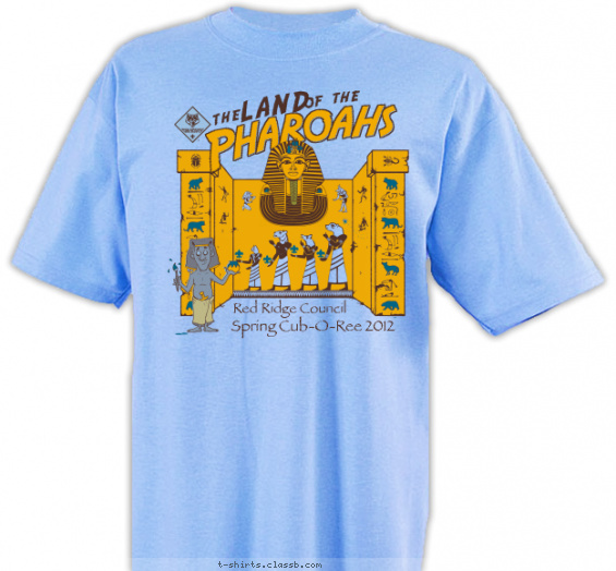 cub-scout-egypt-themed-camp t-shirt design with 3 ink colors - #SP887