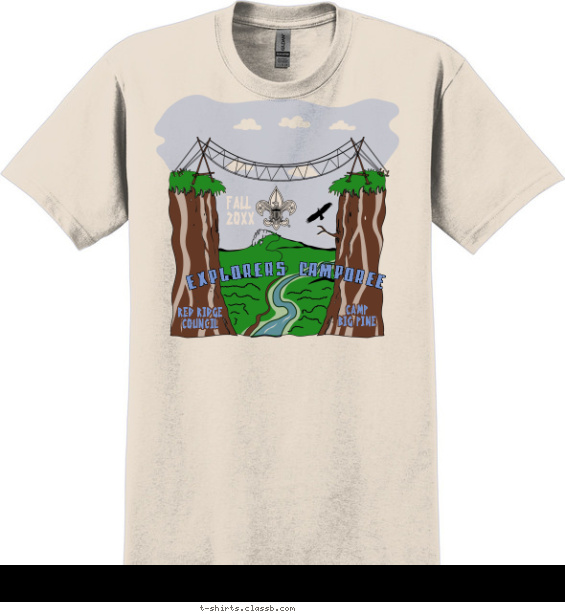 boy-scout-outdoor-adventure-themed-camp t-shirt design with 4 ink colors - #SP893