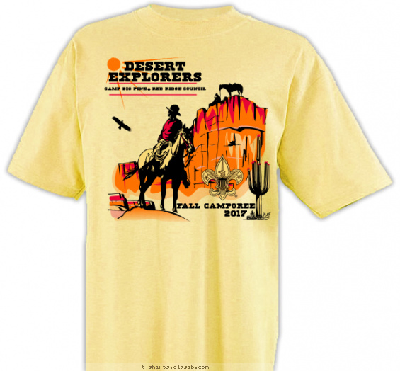 boy-scout-western-themed-camp t-shirt design with 3 ink colors - #SP898