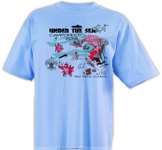 boy-scout-aquatic-themed-camp t-shirt design with 3 ink colors - #SP919