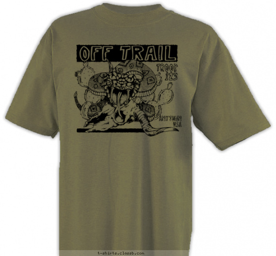 troop t-shirt design with 1 ink color - #SP92