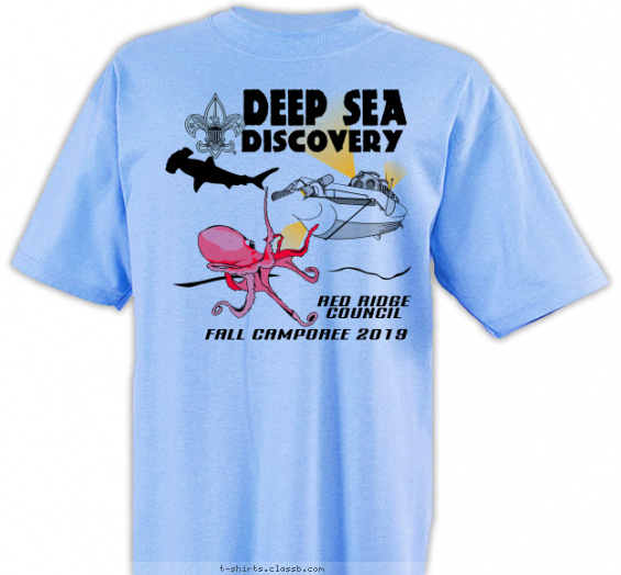 boy-scout-aquatic-themed-camp t-shirt design with 3 ink colors - #SP927
