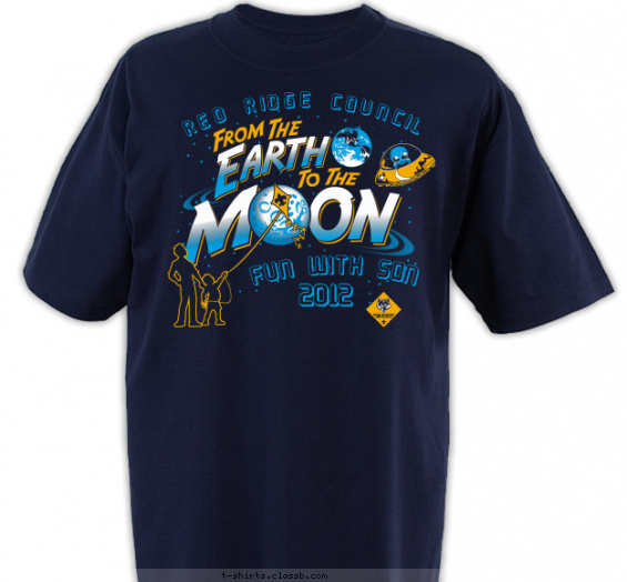 cub-scout-space-themed-camp t-shirt design with 3 ink colors - #SP952