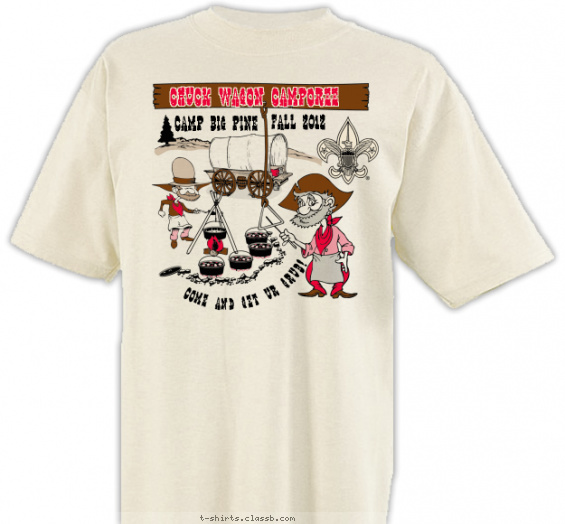 boy-scout-western-themed-camp t-shirt design with 3 ink colors - #SP953