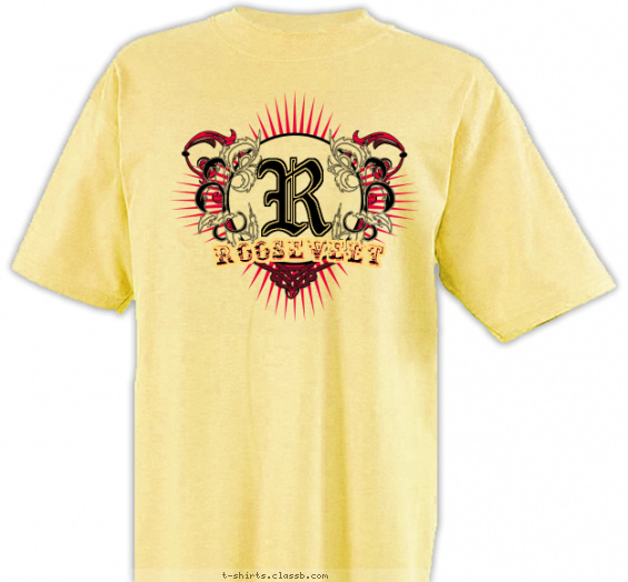 school-spirit t-shirt design with 2 ink colors - #SP981
