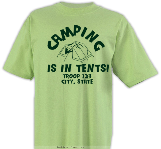 Boy Scout™ Troop Design » SP2467 IN-TENTS! Troop Camping Shirt