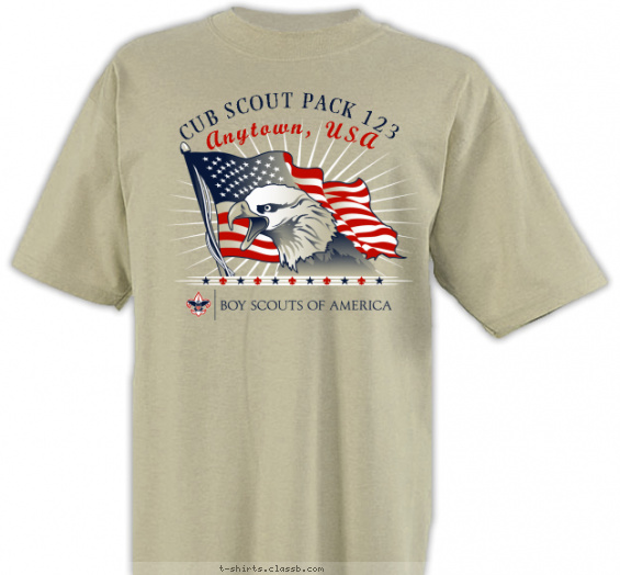 Cub Scout™ Pack Design » SP2632 Patriotic BSA Celebrate 100yrs Shirt