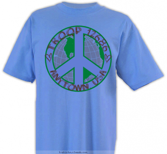 Troops Girls Design » SP2689 Peace on Earth Shirt