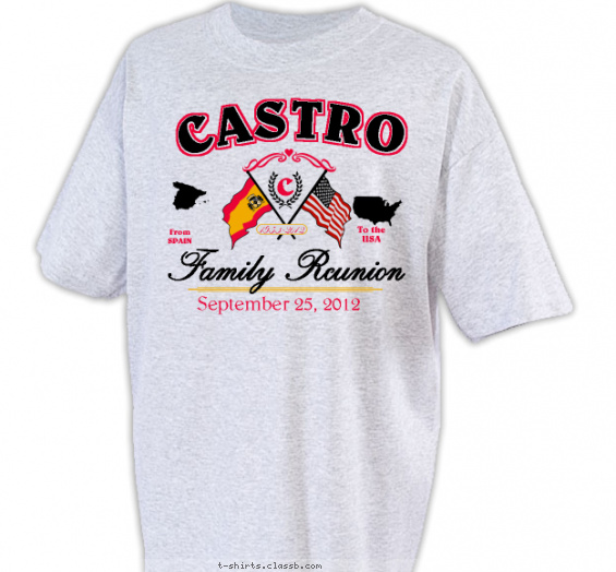 Family Reunion Design » SP2698 From Spain to the USA Shirt