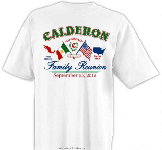 Family Reunion Design » SP2701 From Mexico to the USA Shirt