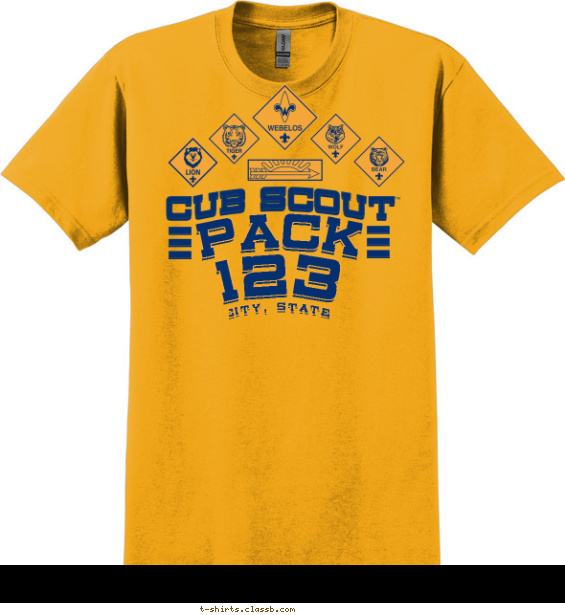 Cub Scout™ Pack Design » SP3514 Wavy Text Cub Scout Ranks