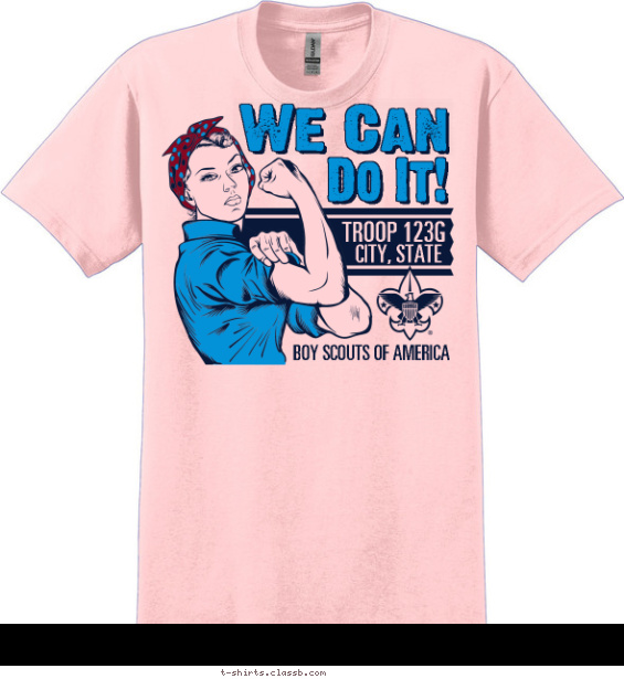 Scout BSA Girl Troop Design » SP7472 We Can Do It!