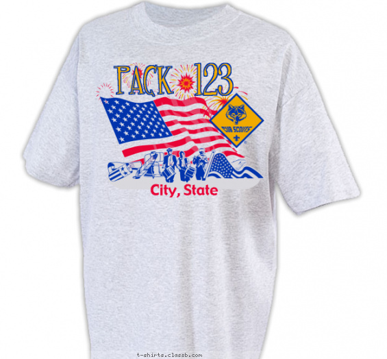 Cub Scout™ Pack Design » SP82 Patriotic American History Light Shirts