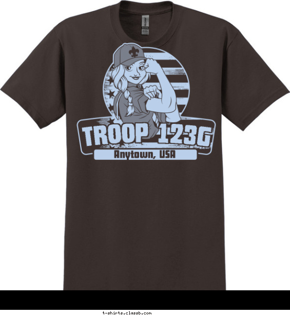 Scout BSA Girl Troop Design » SP8762 Rosie the Patriot